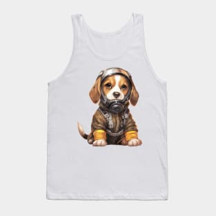 Beagle Dog Wearing Gas Mask Tank Top